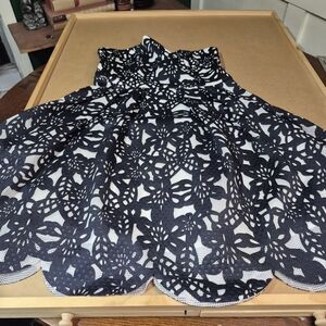 Maggy London Black and White Strapless Dress